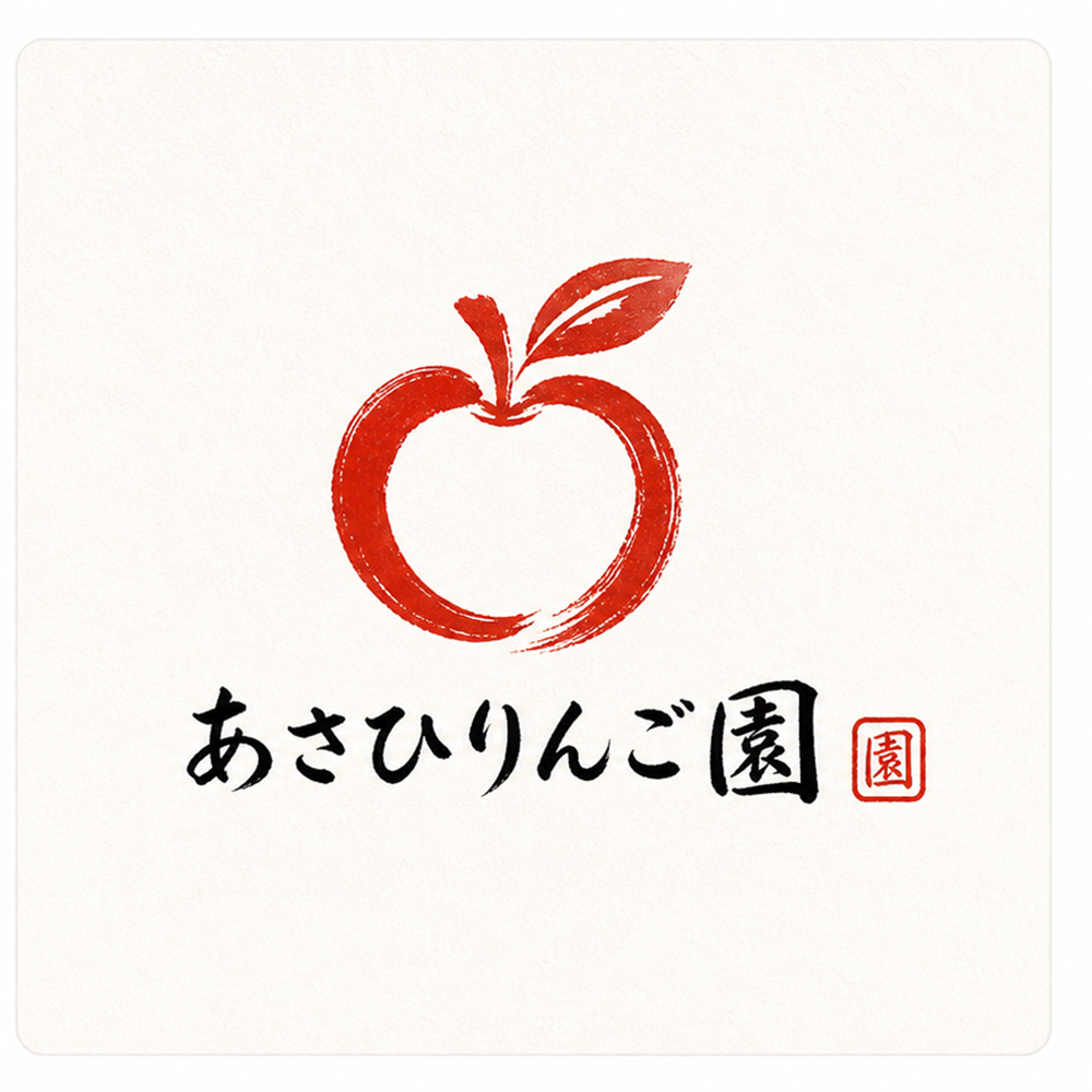 あさひりんご園のシンボルのみロゴサンプル