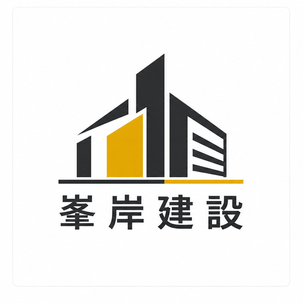 峯岸建設の屋号入りロゴサンプル